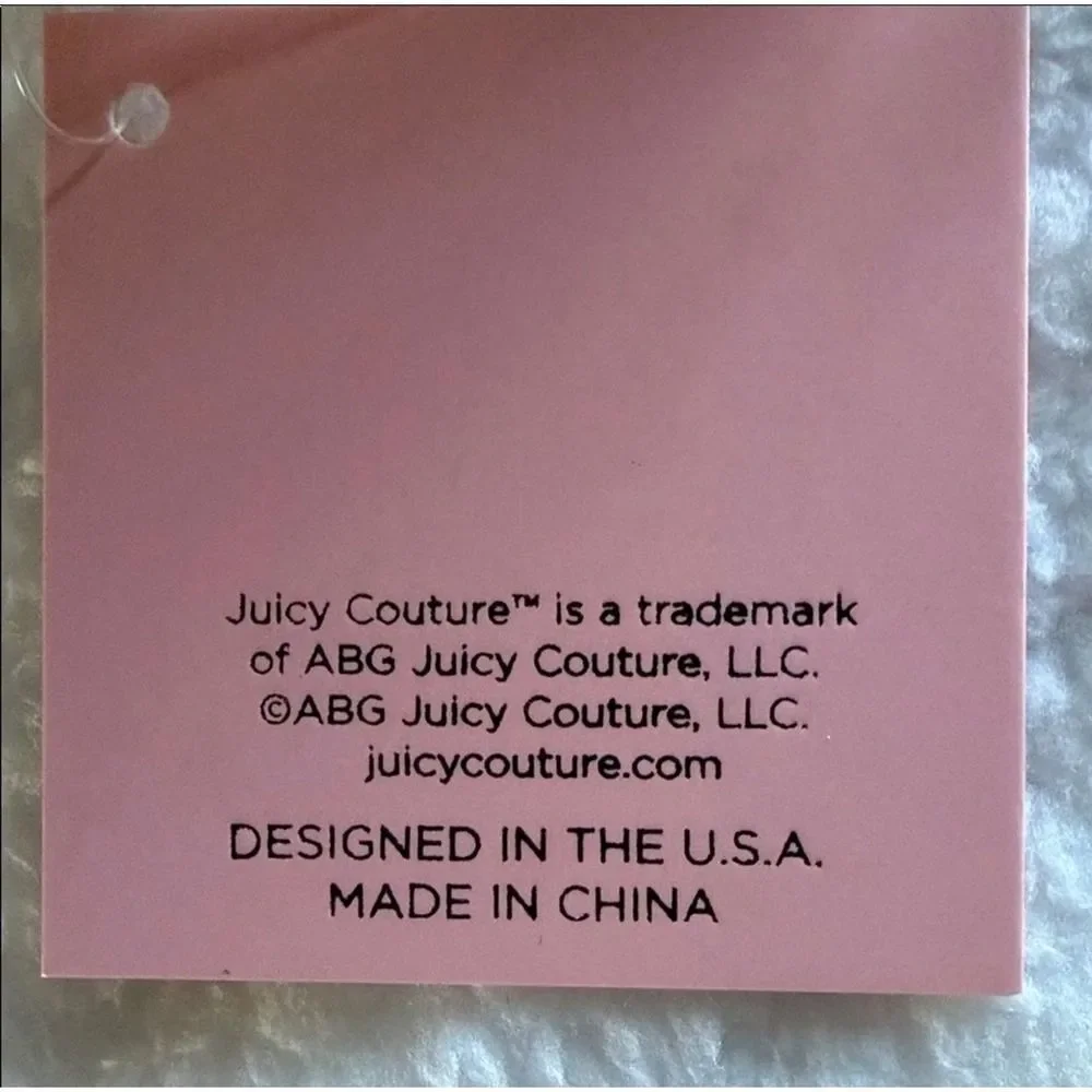 Juicy Couture Cosmetic Bag Womens OS Gold NEW Rhinestone Fringe Travel Pouch